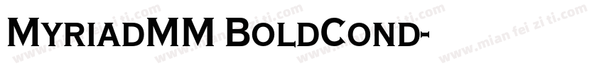 MyriadMM BoldCond字体转换
